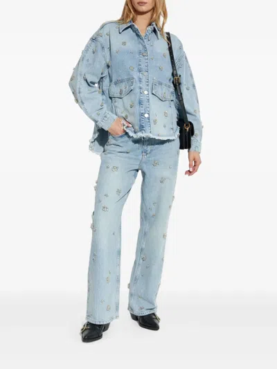 Allsaints Jeans With Belt Loops In Blue