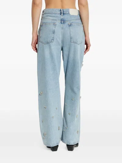 Allsaints Jeans With Belt Loops In Blue