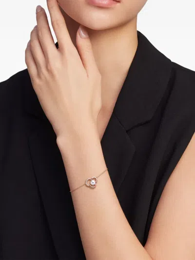 Tasaki 18k Rose Gold Chants Signature Akoya Pearl And Diamonds Bracelet In Metallic