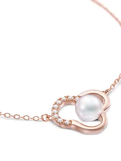 Tasaki 18k Rose Gold Chants Signature Akoya Pearl And Diamonds Bracelet In Metallic