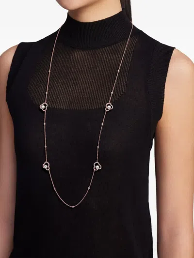 Tasaki 18k Rose Gold Chants Signature Akoya Pearls And Diamonds Necklace