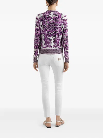 Dolce & Gabbana Logo Denim Trousers In White