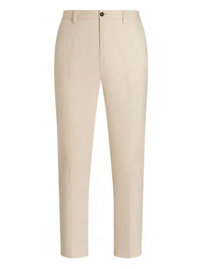 Dolce & Gabbana Pressed-crease Trousers In Brown