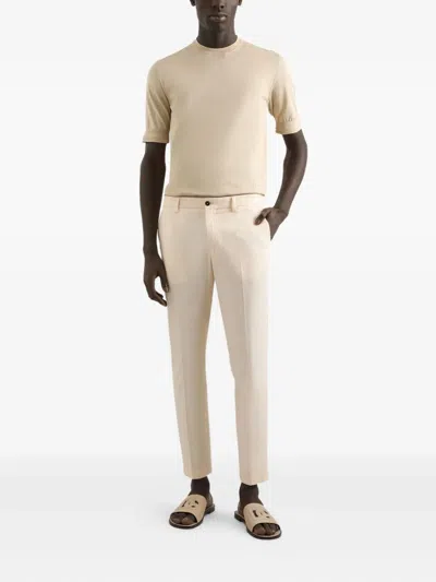 Dolce & Gabbana Pressed-crease Trousers In Brown