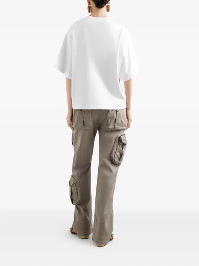 Dolce & Gabbana Cotton-silk T-shirt In White