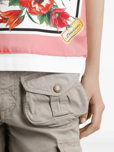 Dolce & Gabbana Cotton-silk T-shirt In White