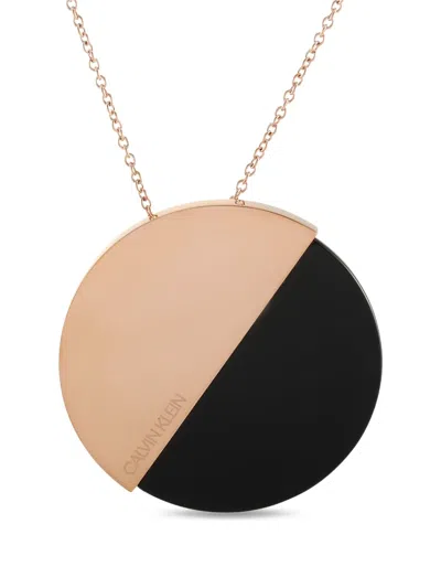 Pre-owned Calvin Klein Vintage Two-tone Design Necklace