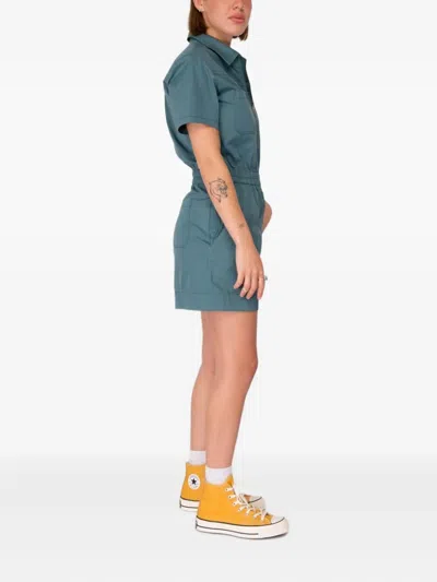 Apc Short-sleeve Zip Playsuit In Green