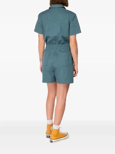 Apc Short-sleeve Zip Playsuit In Green
