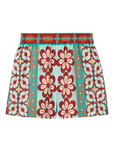 La Doublej Floral-print Shorts In Multi