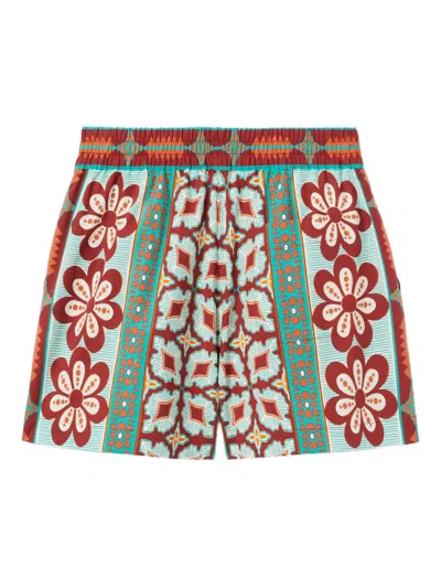 La Doublej Floral-print Shorts In Multi