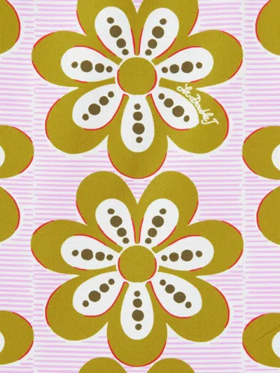 La Doublej Flower-print Short-sleeve T-shirt In Green