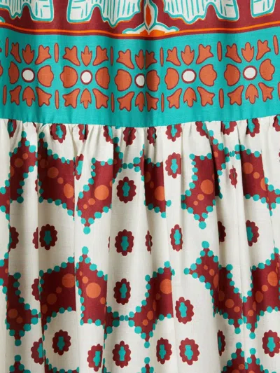 La Doublej Pagoda-print Maxi Skirt In Multi