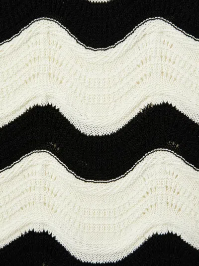 La Doublej Chevron-wave Maxi Skirt In Black