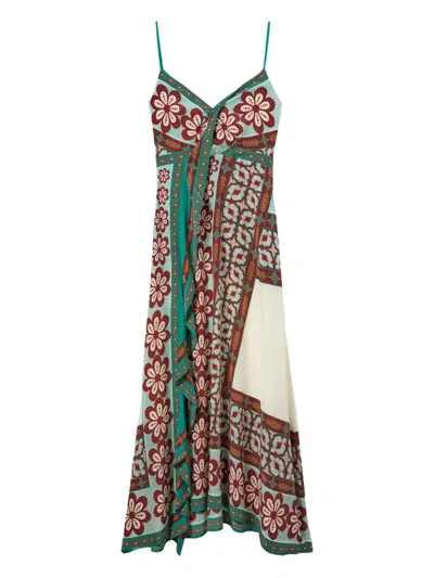 La Doublej Turn Around Floral-print Maxi Dress In Multi