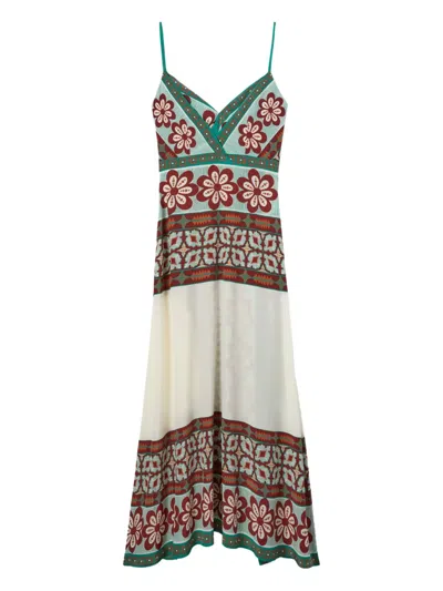 La Doublej Turn Around Floral-print Maxi Dress In Multi