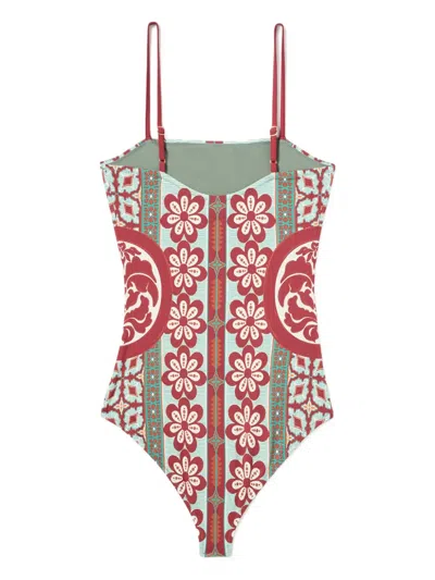 La Doublej Elle Floral-print Swimsuit In Multi