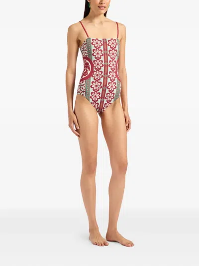 La Doublej Elle Floral-print Swimsuit In Multi