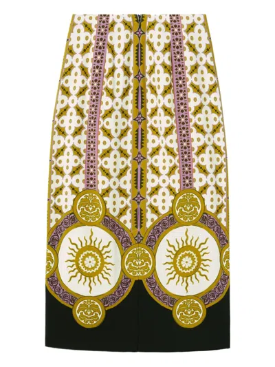 La Doublej Patterned Pencil Skirt In Multi