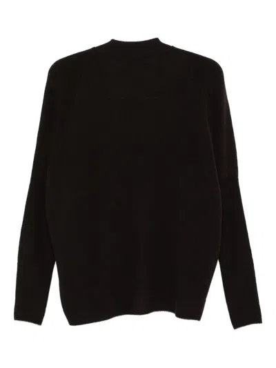 Alysi V-neck Knitted Cardigan In Black