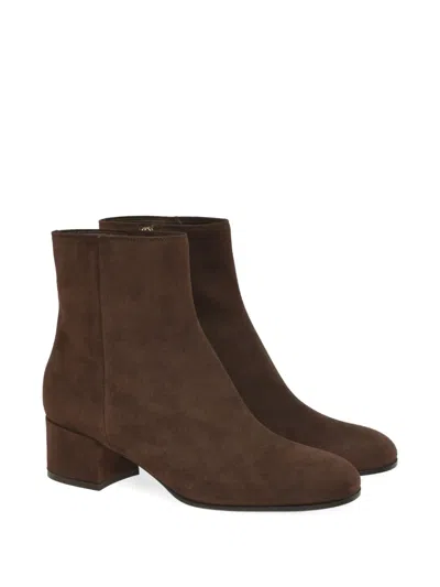 Gianvito Rossi 45mm Joelle Zip-detail Block-heel Ankle Boots
