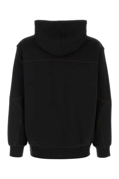 Mcm Stretch Polyester Blend Hooded Sweatshirt In Black