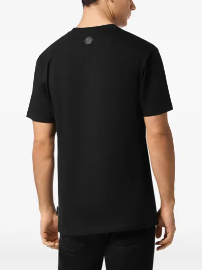 Philipp Plein Crest-embellished T-shirt In Black