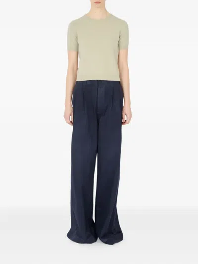 Maison Margiela Short Sleeve Knitwear Crew Neck In Neutral