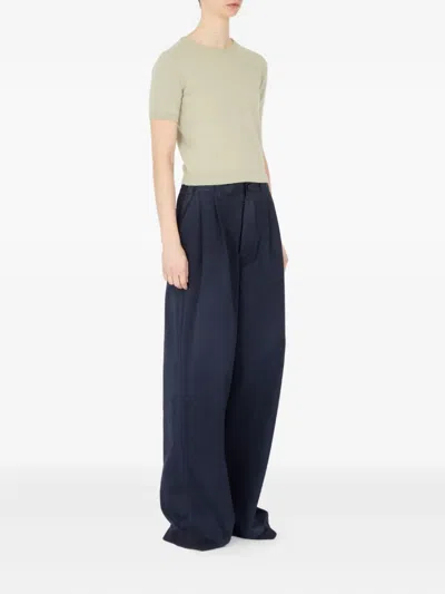 Maison Margiela Short Sleeve Knitwear Crew Neck In Neutral