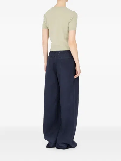 Maison Margiela Short Sleeve Knitwear Crew Neck In Neutral
