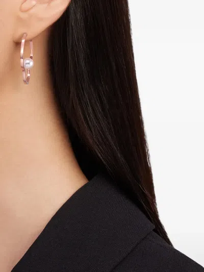 Tasaki 18k Rose Gold Chants Signature Akoya Pearl Earrings In Pink