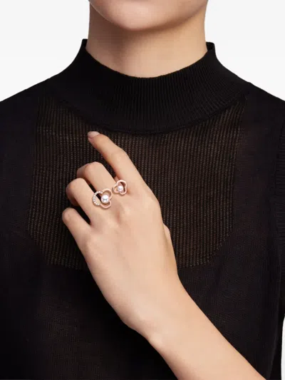 Tasaki 18k Rose Gold Chants Signature Akoya Pearl And Diamonds Ring In Gold