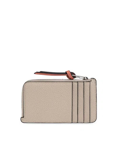 Loewe Logo-embossed Cardholder In Brown
