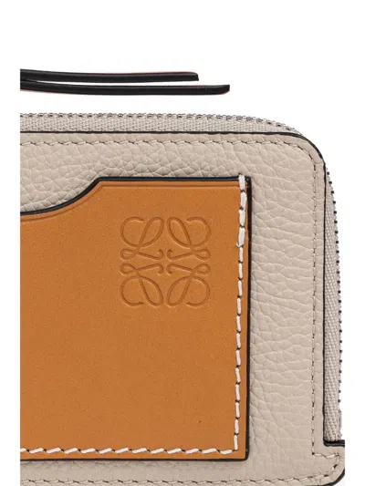 Loewe Logo-embossed Cardholder In Brown