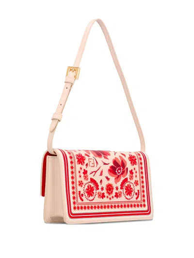 Fendi Wallet On Chain Baguette Shoulder Bag In Red