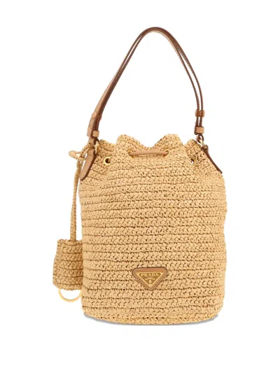 Pre-owned Prada Triangle-logo Bucket Bag
