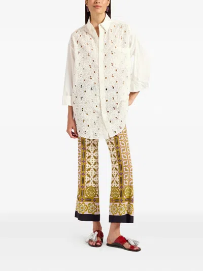 La Doublej Printed Straight Pants In Multi