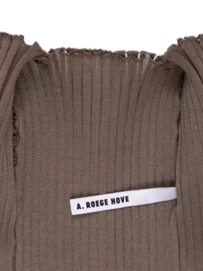 A. Roege Hove Katrine Ribbed Cardigan In Brown
