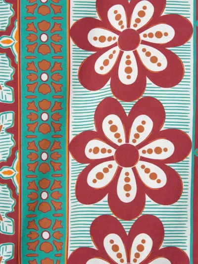 La Doublej Choux Floral-print Cotton-poplin Mini Shirt Dress In Multi