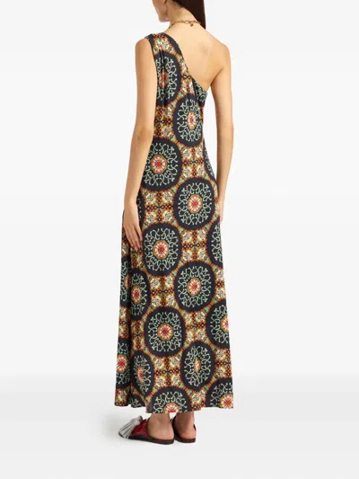 La Doublej Clingy Roy One-shoulder Maxi Dress In Black