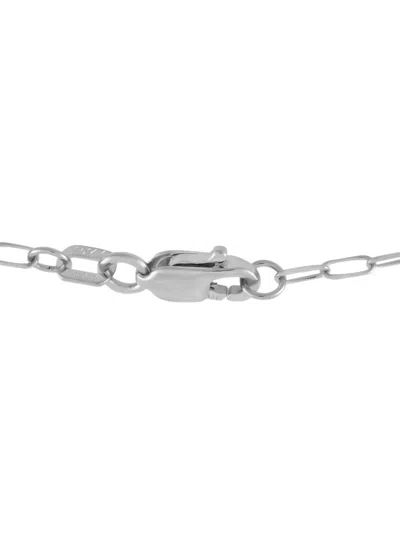 Pre-owned Lb Exclusive 14k White Gold Circular Motif Diamond Necklace In Silver