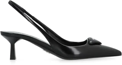 Prada Leather Pointy-toe Slingback