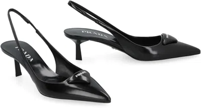Prada Leather Pointy-toe Slingback