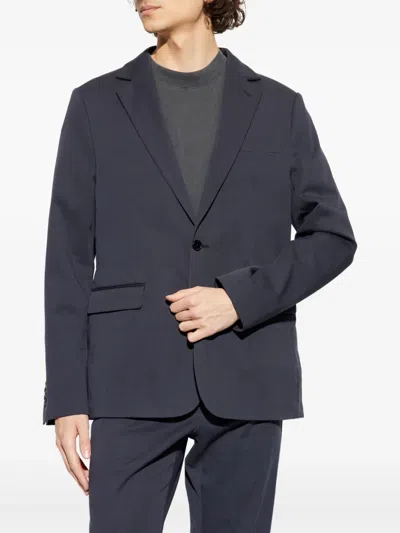 Allsaints Single-breasted Blazer In Blue