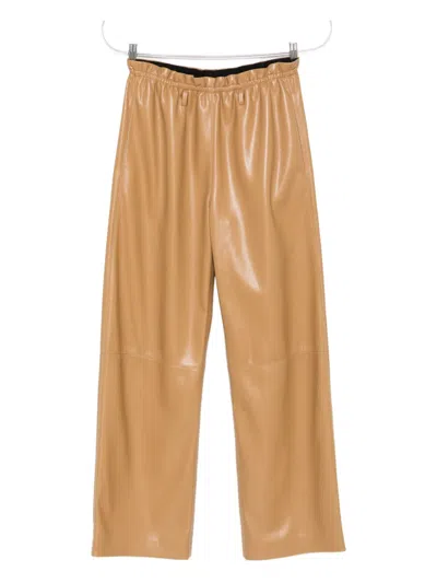 Nanushka Geb Elastic-waist Trousers In Brown