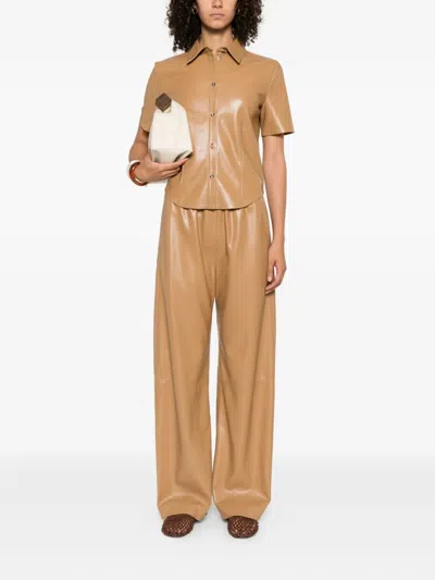 Nanushka Geb Elastic-waist Trousers In Brown