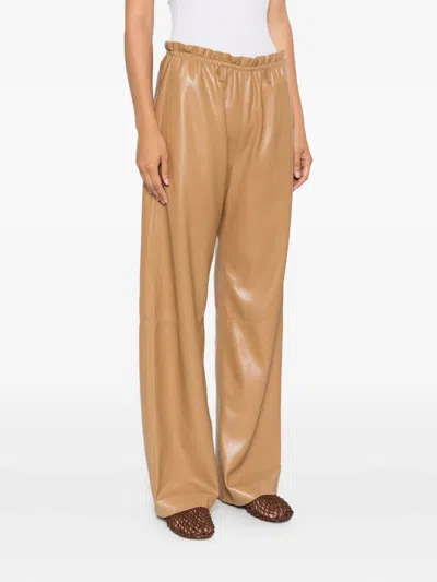 Nanushka Geb Elastic-waist Trousers In Brown