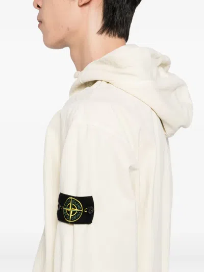 Stone Island Cotton Hoodie In Neutral