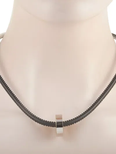 Pre-owned Calvin Klein Vintage Logo-engraved Necklace