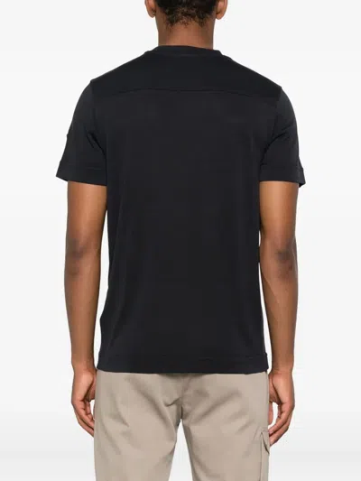 Moncler Logo Crewneck T-shirt In Black
